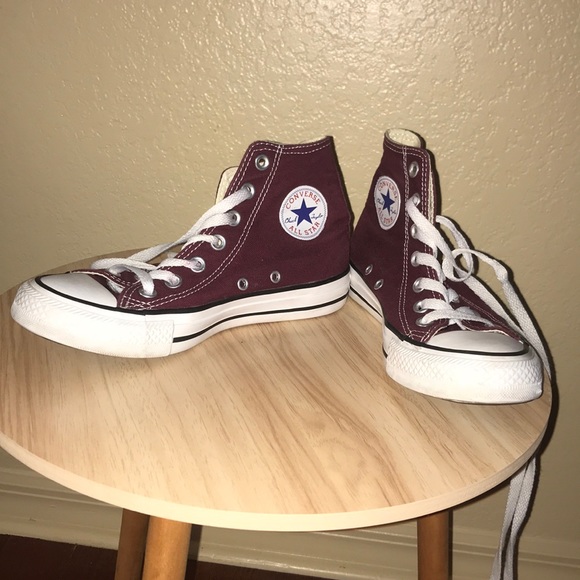 Converse Shoes - Converse Maroon High Tops